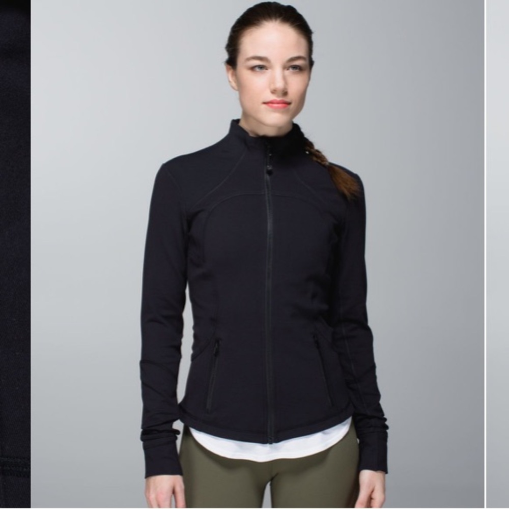 Lululemon Forme Jacket Black Zip-Up with Pockets, size S